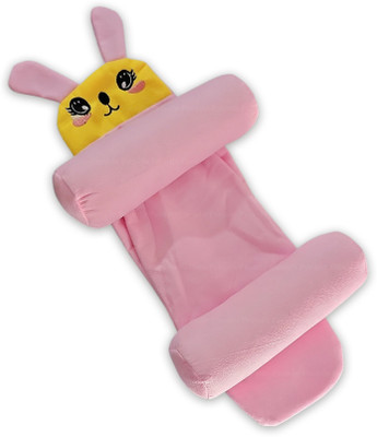 Pseudo Polyester Fibre Baby Pillow Pack of 1 Animals Baby Neck Pillow(Pink)