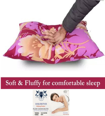 SANJU BROTHER LUXORY Microfibre Solid Sleeping Pillow Pack of 3(PINK & RED)