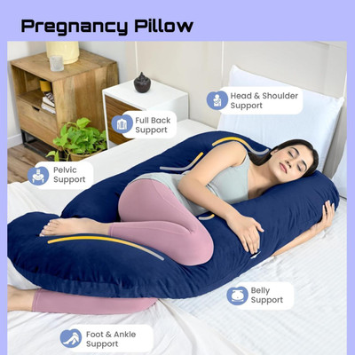 Prifarodo Pregnancy G Shape for Pregnant/Maternity Back Pain Relief, HIPS & Belly Support Polyester Fibre Solid Pregnancy Pillow Pack of 1(Multicolor)