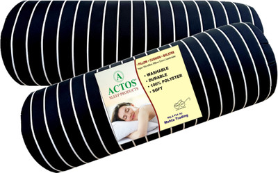 ACTOS Microfibre Geometric Bolster Pack of 2(Black)