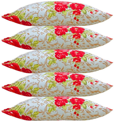 Navi collection Microfibre Abstract Sleeping Pillow Pack of 5(Red)