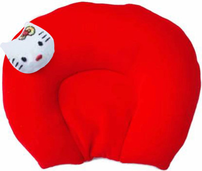 ADRIEL BRINGING JOY Mustard Seeds Solid Baby Pillow Pack of 1(Red)