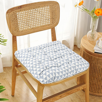 KUBER INDUSTRIES Microfibre Solid Chair Pad Pack of 1(Grey)