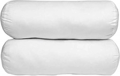 SANJU BROTHER LUXORY Microfibre Solid Bolster Pack of 2(White)