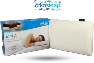 OrkaSleep Memory Foam Nature Sleeping Pillow Pack of 1(Off White)