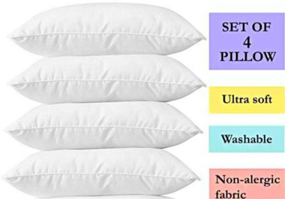 Urmila Creation LUXURY Polyester Fibre Abstract Sleeping Pillow Pack of 4(White)