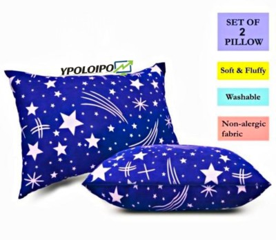 YPOLOIPO LUXURY Polyester Fibre Solid Sleeping Pillow Pack of 2(Blue)