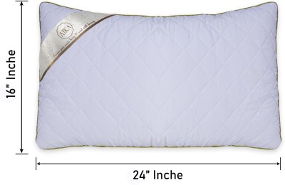 AYKA ZIVA_BOX_16*24 Microfibre, Polyester Fibre Geometric Sleeping Pillow Pack of 1(White)