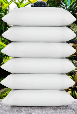 YPOLOIPO Polyester Fibre Sleeping Pillow Pack of 6 Solid LUXURY(White)