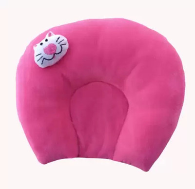 Ducudu Microfibre Baby Pillow Pack of 1 Animals BABY SEED PILLOW, Pillow for Newborn Baby-Round Head Shaping Pillow, 0-12 Months(Pink)