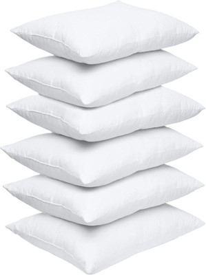STOMIA Microfibre Solid Sleeping Pillow Pack of 6(White)