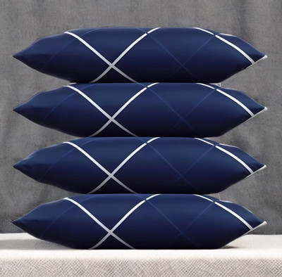 Urmila Creation Polyester Fibre Sleeping Pillow Pack of 4 Solid LUXURY(Blue)