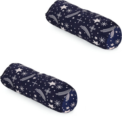 ORCHEED Sofa Roll Bolster, Pillows Set of 2, (29x12) inches, Bolsters For Sofa Microfibre Abstract Bolster Pack of 2(Blue)