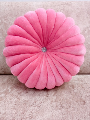 Shri Ganesh Handloom Microfibre Solid Cushion Pack of 1(Pink)