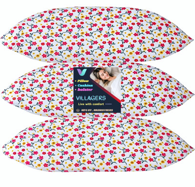 Tecsun LUXURY Microfibre Abstract Sleeping Pillow Pack of 3(Multicolor)