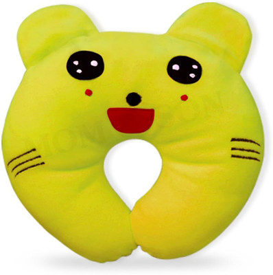 Found Fit Polyester Fibre Solid Baby Pillow Pack of 1(Lemon)
