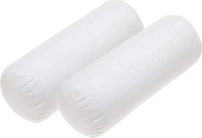 Urmila Creation Polyester Fibre Solid Bolster Pack of 2(White)