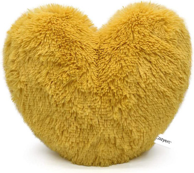 Cozyert Microfibre Solid Cushion Pack of 1(Yellow)