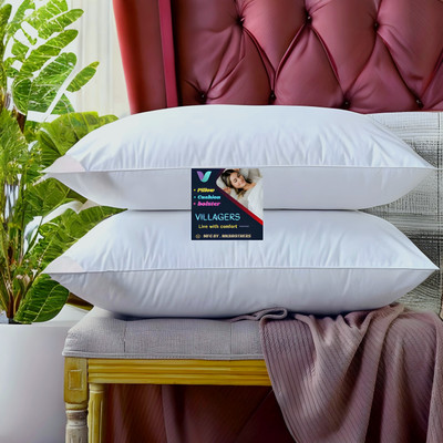 Tecsun LUXURY Microfibre Abstract Sleeping Pillow Pack of 2(White)