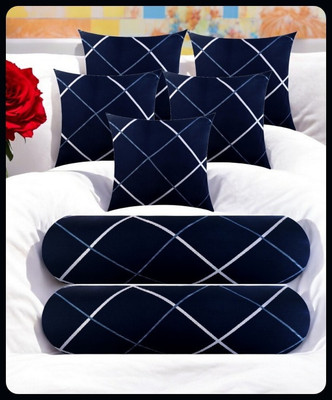 RUSHABH ENTERPRISE LUXURY Polyester Fibre Abstract Sleeping Pillow Pack of 1(Blue)