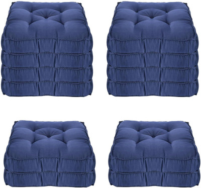 KUBER INDUSTRIES Chair Pad | Seat Cushion for Car, office Microfibre Solid Chair Pad Pack of 12(Blue)