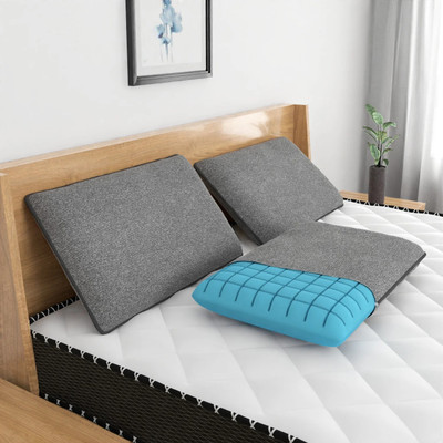 Comforto Memory Foam Solid Sleeping Pillow Pack of 1(Grey)