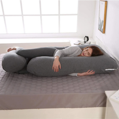 WINX Premium series Polyester Fibre Solid Pregnancy Pillow Pack of 1(Grey)