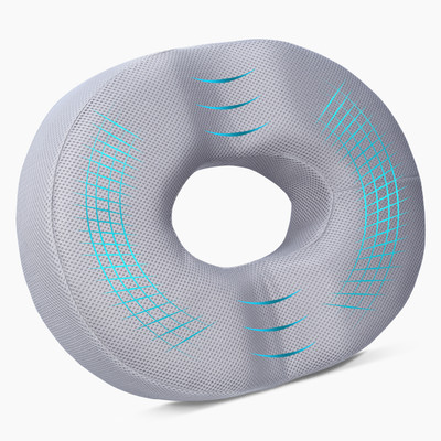 Twinkido Memory Foam Solid Cushion Pack of 1(Gray)