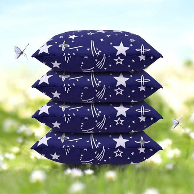 Rolling Animal Microfibre Sleeping Pillow Pack of 4 Abstract(Blue)