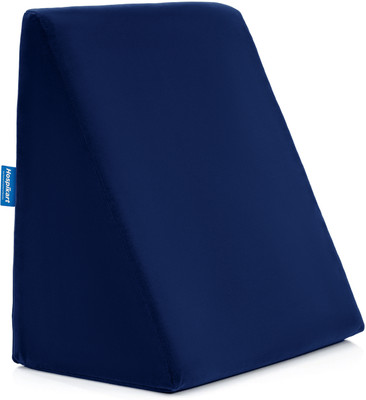 HOSPIKART Memory Foam Bed Wedge Pillow for Back Support, Acid Reflux, Snoring & Back Pain Memory Foam Solid Orthopaedic Pillow Pack of 1(Navy Blue)