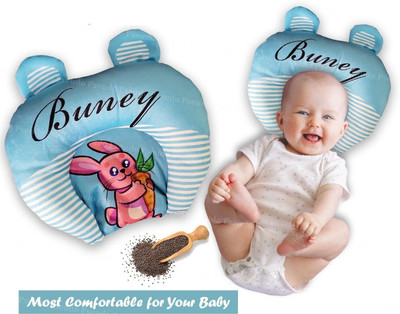 Hellobear Mustard Seeds Baby Pillow Pack of 1 Animals Pillow for Newborn Baby(Blue)