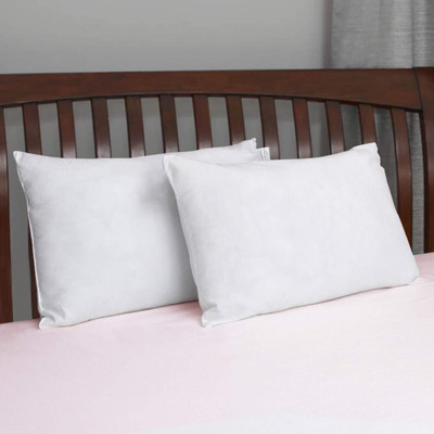 LIPONOS Polyester Fibre Sleeping Pillow Pack of 2 Solid LUXURY(White)