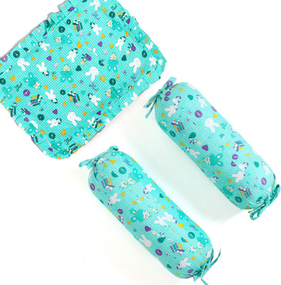 NME Collection Combo Rabbit Cotton Solid Baby Pillow Pack of 1(Green)