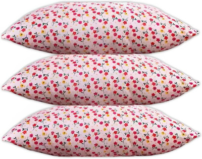 vraanc Luxury Polyester Fibre Abstract, Floral Sleeping Pillow Pack of 3(PRINT)