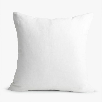 Raikva Products Polyester Fibre Solid Cushion Pack of 1(White)
