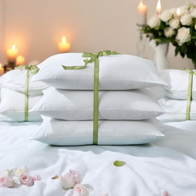 Cozy Palace Microfibre Solid Sleeping Pillow Pack of 3(White)