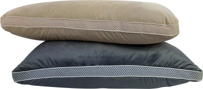 AYKA Memory Foam Solid Orthopaedic Pillow Pack of 2(Black, Grey)