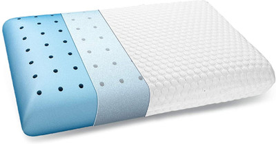 PUMPUM Memory Foam Solid Orthopaedic Pillow Pack of 1(White)