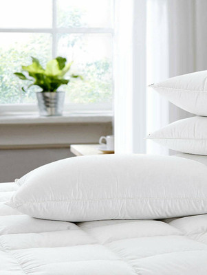 BHEBHA Microfibre Abstract Sleeping Pillow Pack of 2(White 1327)