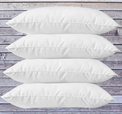 STOMIA Pack Of 4 pillows Polyester Fibre Solid Sleeping Pillow Pack of 4(White)