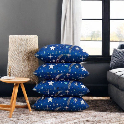 CATHROL Microfibre Sleeping Pillow Pack of 4 Abstract 004(Blue)