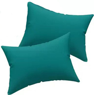 SIROKI BOND Square Microfibre Solid Sleeping Pillow Pack of 2(Teal)
