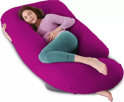 THUKRAN Microfibre Solid Pregnancy Pillow Pack of 1(Maroon)