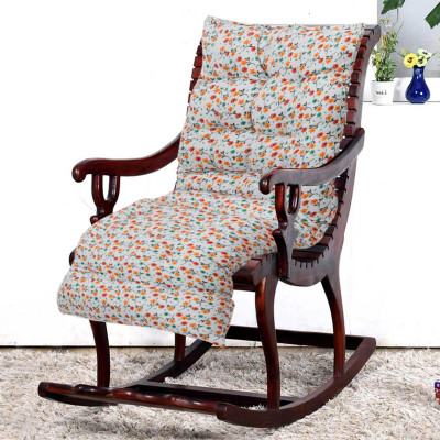 KUBER INDUSTRIES Microfibre Floral Chair Pad Pack of 1(White)