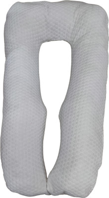 VRINDAKUL Polyester Fibre Pregnancy Pillow Pack of 1 Solid(White)