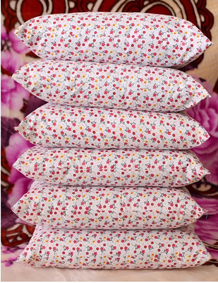 CIEZAR Luxury Microfibre Solid Sleeping Pillow Pack of 6(Multicolor)