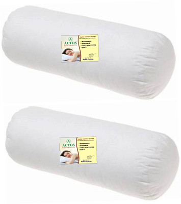 ACTOS Microfibre Solid Bolster Pack of 2(White3)