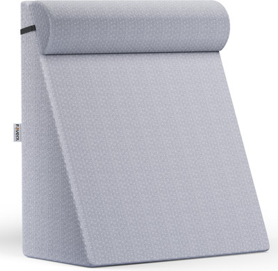 FOVERA Memory Foam Orthopaedic Pillow Pack of 1 Solid Wedge Pillow with Headrest for Bed for Back Support, Acid Reflux, Snoring, GERD(With Headrest)