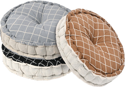 KUBER INDUSTRIES Microfibre Solid Chair Pad Pack of 3(Grey, Black, Brown)