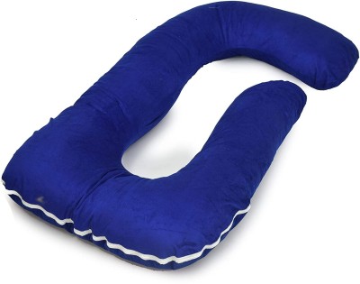 OZLY ultra soft j shaped pillow Microfibre Solid Pregnancy Pillow Pack of 1(royal blue)